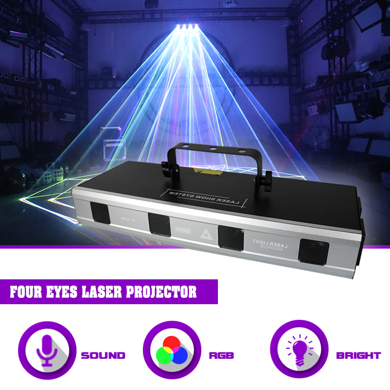 Audio Music Dj - Sunart 4W 4 Mata Proyektor Laser