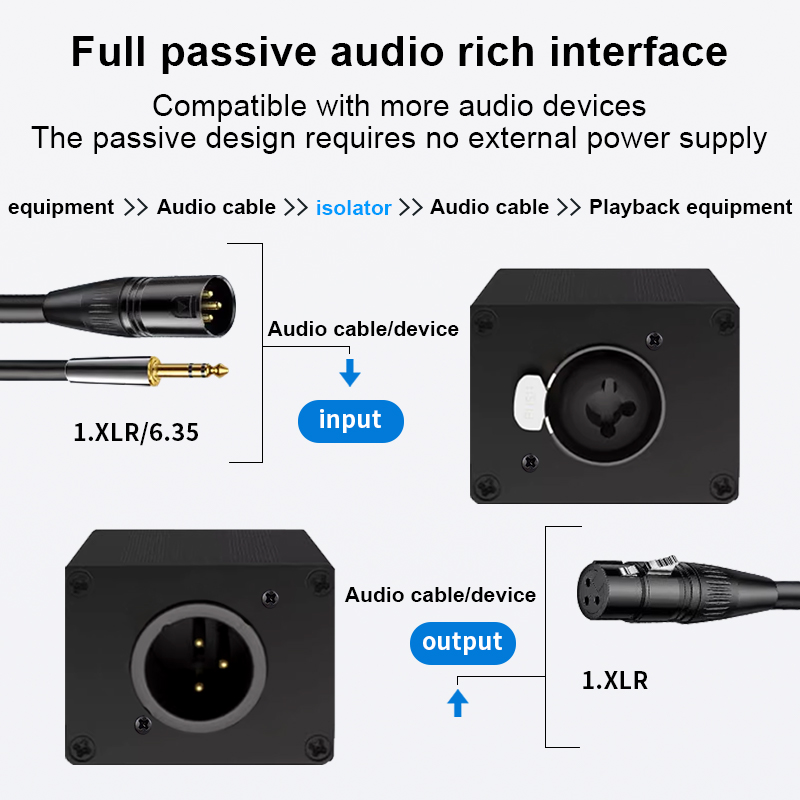 Isolator Audio XLR 6,35 mm, Tr - Audio Music Dj ulasan dan harga