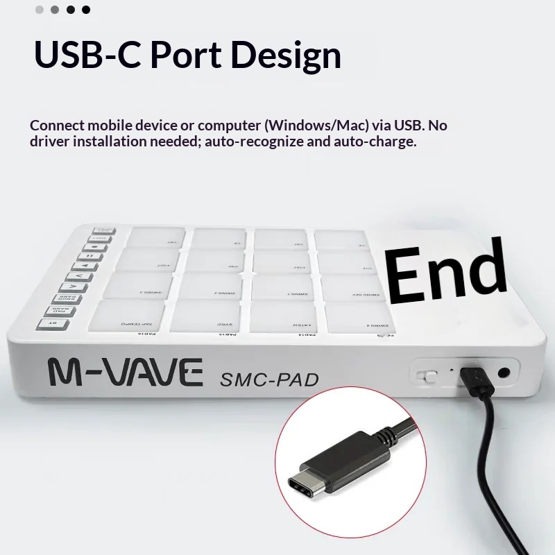 M Vave Smc Pad16 Wireless Midi - Midi Controller Pad ulasan dan harga